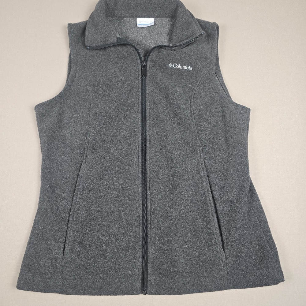 Columbia Sportswear Fleece Vest Women's Medium Gray Sleeveless